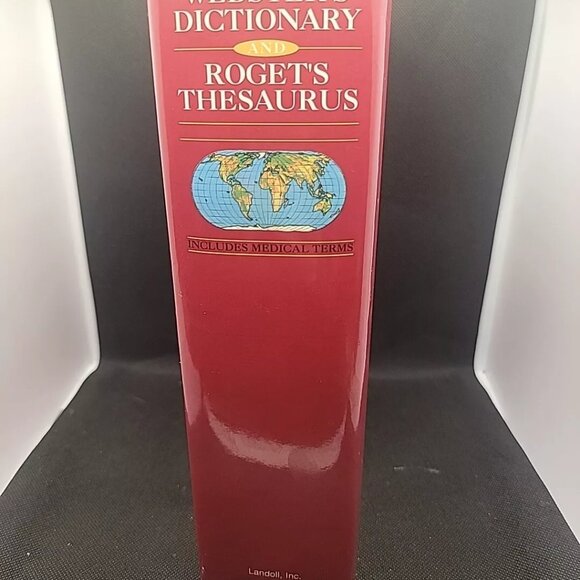 New Websters Dictionary and Rogets Thesaurus - Hardcover - ACCEPTABLE - Picture 2 of 6